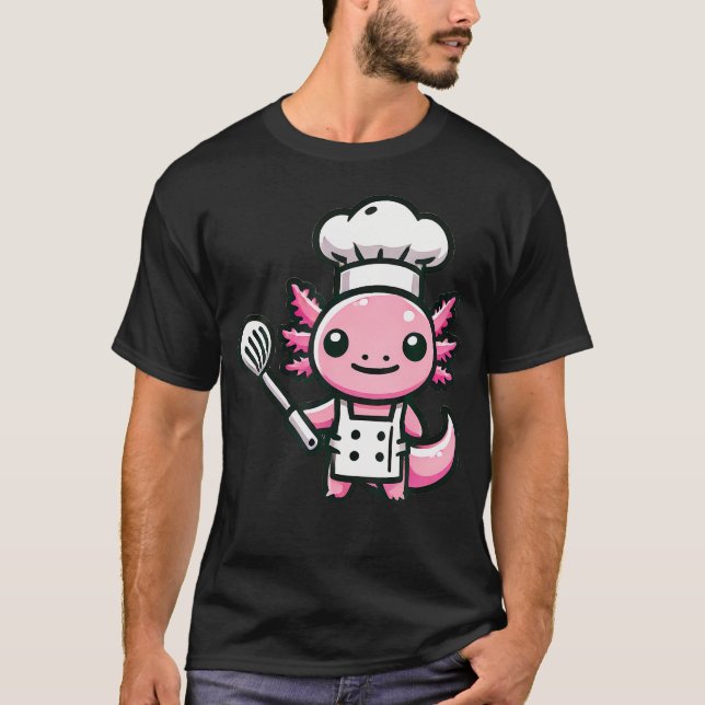 Süßer Axolotl-Koch T-Shirt (Vorderseite)