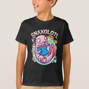 Süßer Axolotl, leckere Lebensmittel liebender Amph T-Shirt