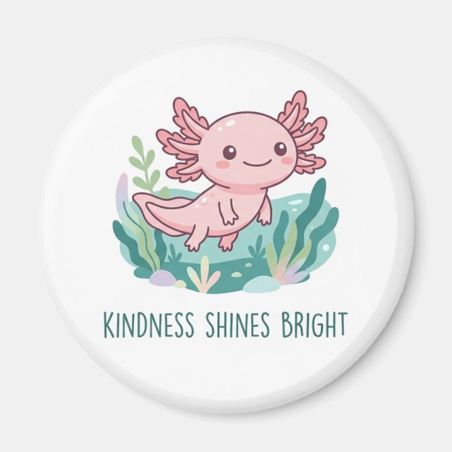 Süßer Axolotl-Magnet zum Inspirieren Magnet (Vorne)