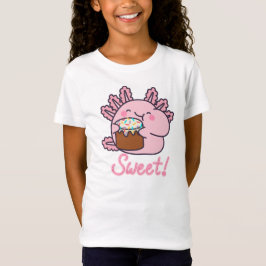 Süßer Axolotl mit Dessert – Kawaii Streusel Liebe T-Shirt