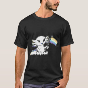 Süßer Axolotl mit Genderfaun-Stolzflagge LGBTQ+ T-Shirt