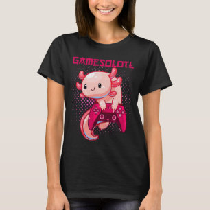 Süßer Axolotl-Videospieler Gaming Kawaii Anime Axo T-Shirt