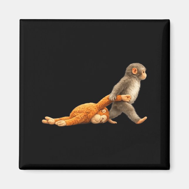 Süßer Baby-Affen-Faustkämpfer-Affe-Meme  Magnet (Vorne)