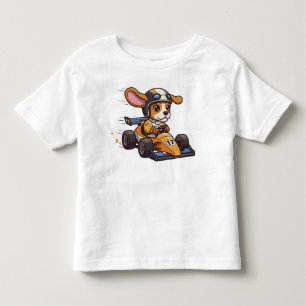 Süßer Baby-Beagle-Rennwagenfahrer Kleinkind T-shirt