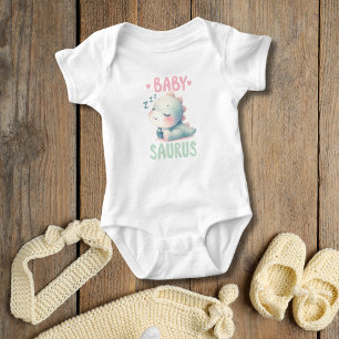Süßer Baby-Dinosaur Geschenk zur Babyparty Baby Strampler