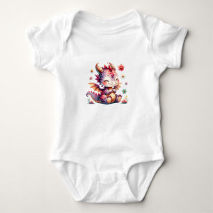 Süßer Baby-Drache Fantasy-Kunst Baby Strampler