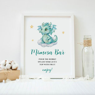 Süßer Baby-Drache Mimosa-Bar Poster