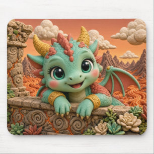 Süßer Baby-Drache, Mythisch Mousepad