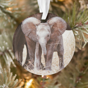 Süßer Baby-Elefant, afrikanischer Elefant mit Mama Ornament