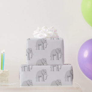 Süßer Baby-Elefant am Seeufer - Geburtstag Geschenkpapier