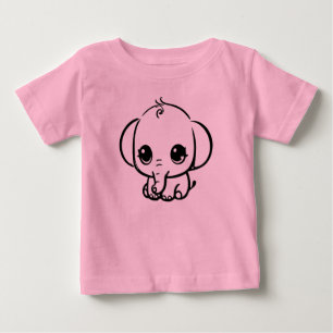 Süßer Baby-Elefant Baby T-shirt