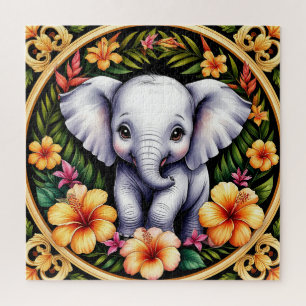 Süßer Baby-Elefant Puzzle