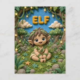 Süßer Baby-Elf, Mythisch Postkarte