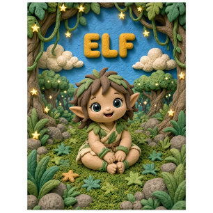Süßer Baby-Elf, Mythisch Postkarte