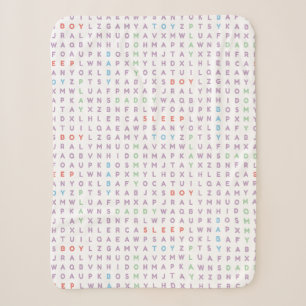 Süßer Baby-Junge Alphabet ABCs Reiche warme Farben Sherpadecke