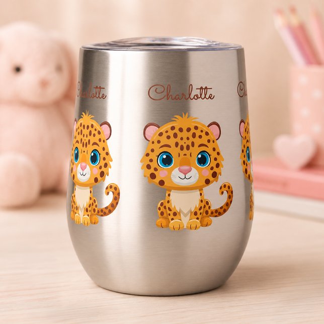 Süßer Baby-Leopard-Safari-Tier-Kinder-Wassertumble (Von Creator hochgeladen)