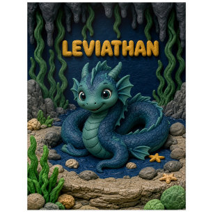 Süßer Baby-Leviathan, Mythisch Postkarte