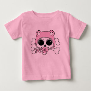 Süßer Baby-Mädchen-Totenkopf Baby T-shirt