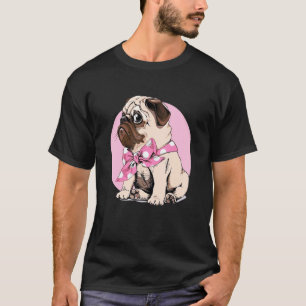 Süßer Baby-Mops-Hund liebt Papa Mama Junge Mädchen T-Shirt