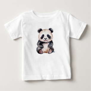 Süßer Baby-Panda-Wasserfarbe Baby T-shirt
