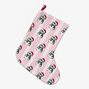 Süßer Baby Pinguin mit Weihnachtsmannmütze Weihnac Großer Weihnachtsstrumpf