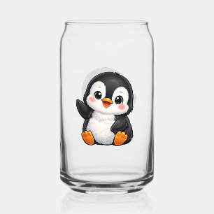 Süßer Baby Pinguin winkender Cartoon Charakter Kin Dosenglas