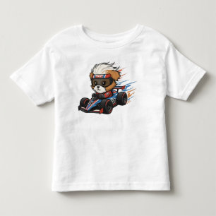 Süßer Baby-Shih-Tzu-Rennfahrer Kleinkind T-shirt