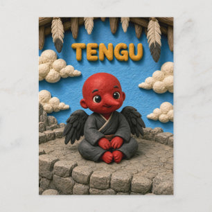 Süßer Baby Tengu, Mythisch Postkarte