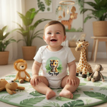 Süßer Baby-Tiger Dschungel-Kinderzimmer personalis