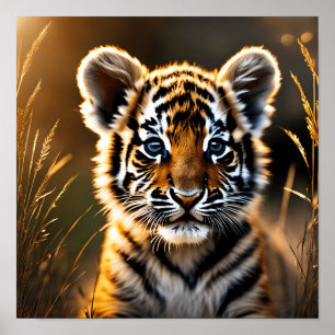 Süßer Baby-Tiger Poster