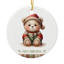 Süßer Babybär Erstes Weihnachten Andenken Foto