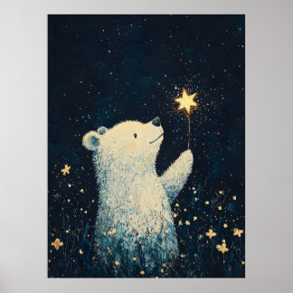 Süßer Babybär-Nursery-Kinderzimmer-Druck Poster