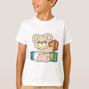 Süßer Babybär und Bausteine T-Shirt