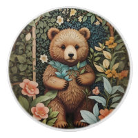 Süßer Babybraunbär, inspiriert von William Morris