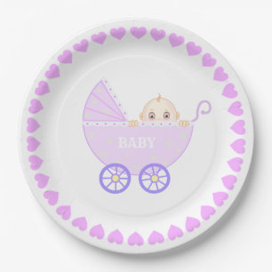 Süßer Babylaufstall Pappteller