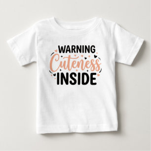 Süßer Babywarnung Humor Baby T-shirt