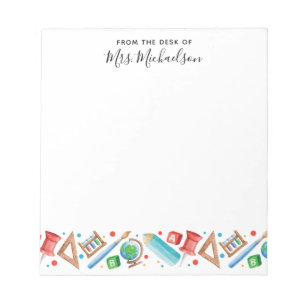 Süßer Back to School Bleistift-Globus-Lehrer Notizblock