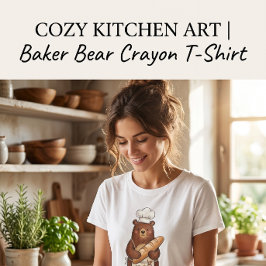 Süßer Bäckerbär mit französischem Brot Chef T-Shir Hoodie