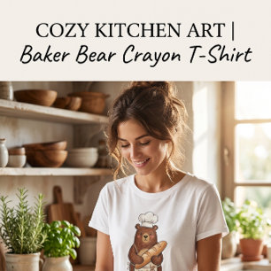 Süßer Bäckerbär mit französischem Brot Chef T-Shir Hoodie