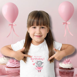 Süßer Ballerina-Elefant, ich habe Geburtstag  Kleinkind T-shirt