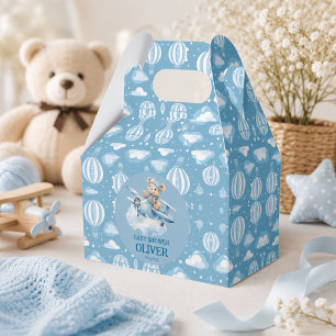 Süßer Bär Blaues Flugzeug Zeit Fliegt Eins 1. Gebu Geschenkschachtel