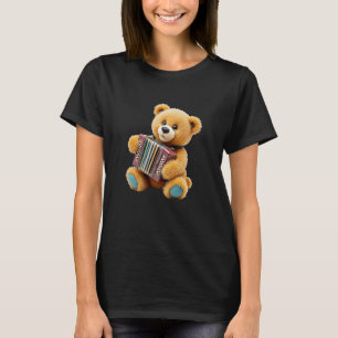 Süßer Bär, der Akkordeon spielt. T-Shirt