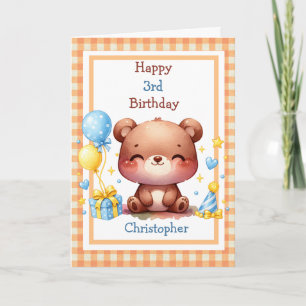 Süßer Bär Geburtstag für Jungen jeden Alters Karte