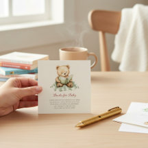 Süßer Bär liest Buch Baby Shower Buchanfrage 