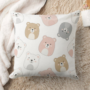 Süßer Bär mit Herz -- Pastell-Nursery (2) Kissen