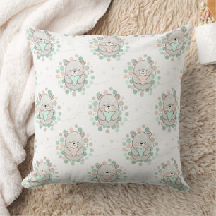 Süßer Bär mit Herz -- Pastell-Nursery (6) Kissen