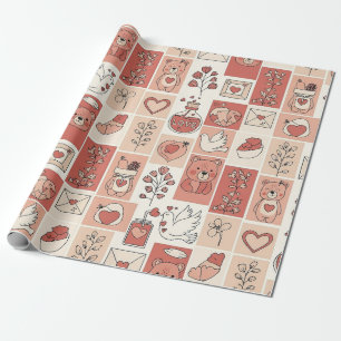 Süßer Bär - Sanfte Pastell-Waldlandschaft (6) Geschenkpapier