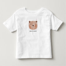 Süßer Bär-T-Shirt für Kleinkinder | Minimalistisch