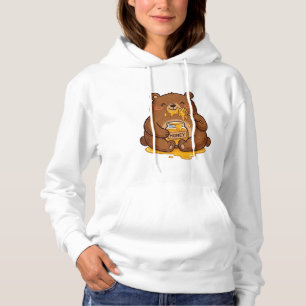 Süßer Bär Teddybär isst Honig Kaffeetasse Hoodie