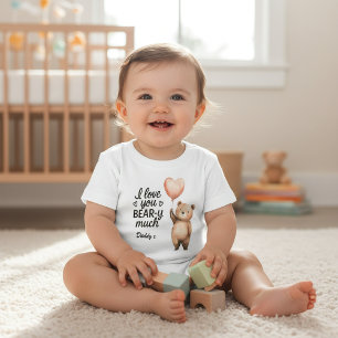 Süßer Bär Valentinstag "Ich liebe dich sehr, Bär-l Baby T-shirt